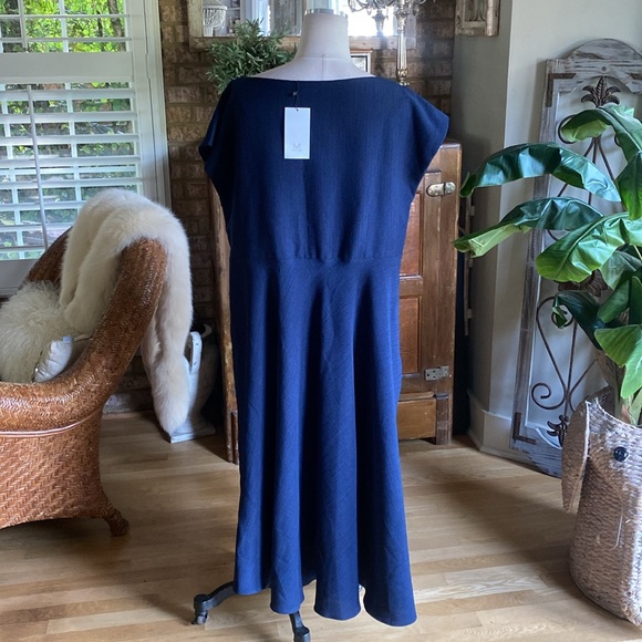 MEEM LABEL UK DRESS NAVY XL NEW - Picture 5 of 8
